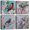 Oil Painting Flowers and Birds, variant on 4 Pieces Wall Art Canvas Prints - Seashell Starfish and Beach Picture Painting - Modern Wall Artwork Framed for Gifts Bathroom Home Kitchen Office Decor - 12 x 12 Inch