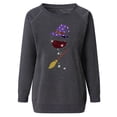 thumbnail image 4 of 2023 Chandail en Molleton de Mode pour Femmes 50 % de Rabais Liquidation Femmes Manches Longues Décontractées Col Rond Hauts Blouse Ample Imprimé Graphique d'Halloween, 4 of 6