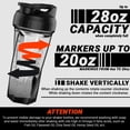 thumbnail image 5 of Botella mezcladora HELIMIX 2.0 Vortex con capacidad para hasta 28 oz | Sin bola de mezcla ni batidor | Fabricado en Estados Unidos | Taza portátil de bebida de proteína de suero antes del entrenamient, 5 of 5
