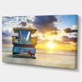 thumbnail image 1 of Designart - Miami South Beach Sunrise - Large Seashore Canvas Wall Art, 1 of 3