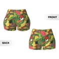 thumbnail image 5 of Picia Fruits Vegetables And Berries Printed Workout Shorts for Women Seamless Scrunch Butt Lifting High Waisted Yoga Gym Booty Running Moisture-wicking Short Pants-Medium, 5 of 9