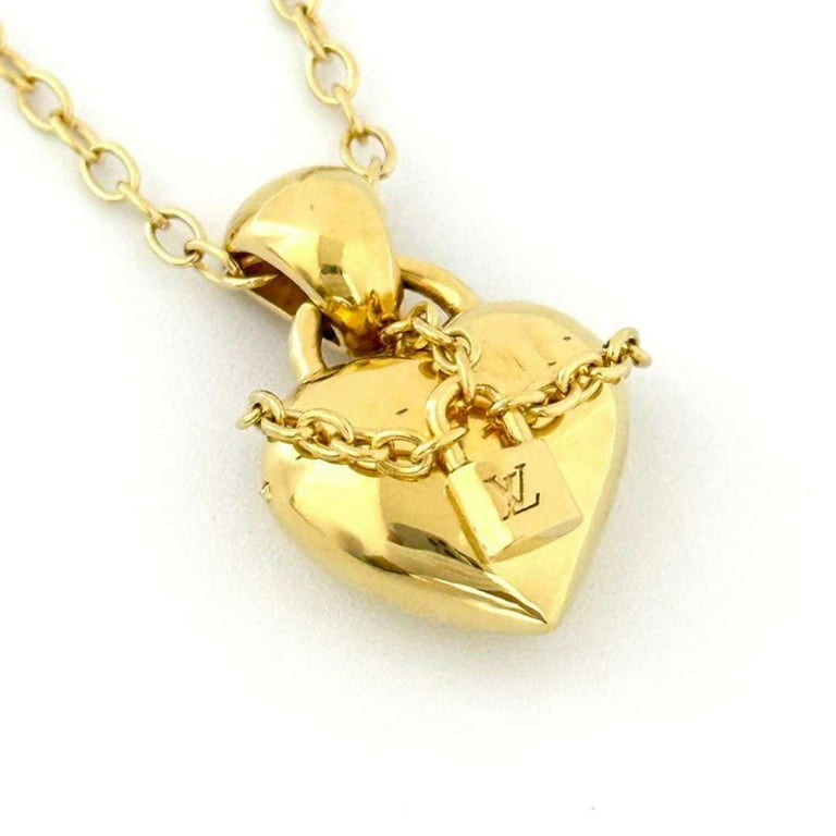 Pre-Owned Louis Vuitton Women's Love Lock Pendant Necklace Heart