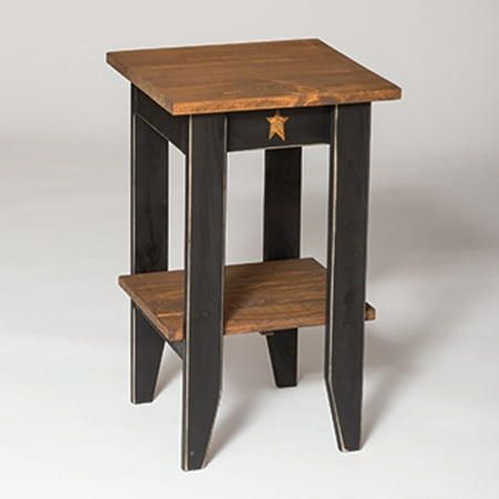 Furniture Barn USA™ Primitive Pine Square End Table with (Best Stain For Pine Furniture)
