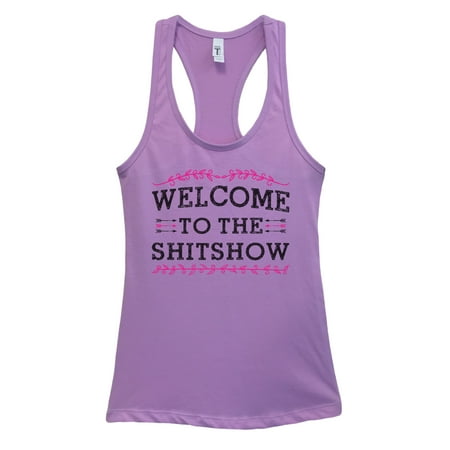 Lavender Twill Shirt - Funny women basic humor tank top “Welcome To The Shitshow” Funny Threadz XX-Large, Lavender