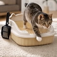 thumbnail image 4 of Semi-Enclosed High-Walled Cat Litter Box with Scoop (Anti-Scatter Design), 4 of 7