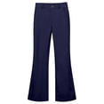 thumbnail image 3 of Rhuody Pants For Girl Empire Waist Flare Trousers Solid Color Straight Leg Slacks Soft Daily Wear 7-8 Years Navy, 3 of 6