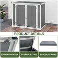 thumbnail image 3 of Dextrus 35 Cu ft Resin Storage Shed Without Shelf, 2.5’Dx4.7’Wx3.6’H All Weather Furniture for Patio, 3 of 6