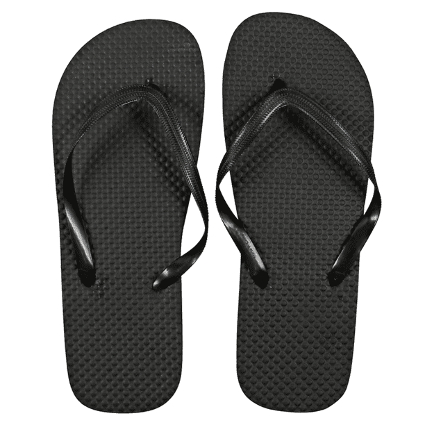 Women's Juncture Basic Rubber Flip-Flops - Black [Size S 5/6] - Walmart.com