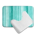 thumbnail image 6 of Xecao Teal Turquoise 2-Piece Vintage Seamless Anti-Skid Mat Set, featuring a stylish pattern for a safe and elegant toilet rug experience, 6 of 6