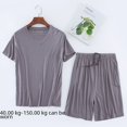 thumbnail image 2 of Conjunto de camiseta para hombre, pantalones cortos de manga corta, ropa de casa, ropa deportiva informal, pijamas de talla grande de verano, 2 of 5