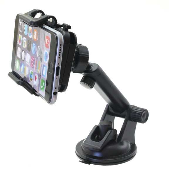 Dash Car Mount for LG K8X, Tribute Monarch, Phoenix 5, Fortune 3, Aristo 5 - Windshield Holder Telescopic Cradle Swivel Dock Suction Stand Z9Q