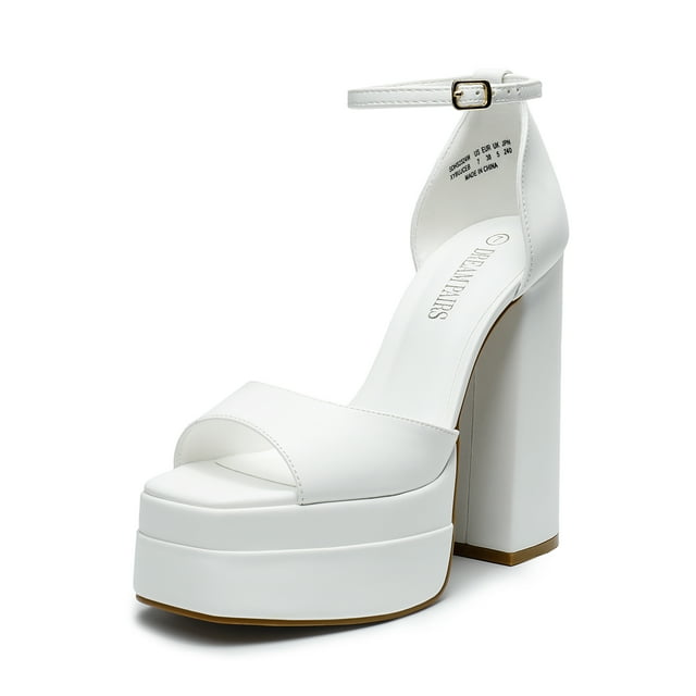 DREAM PAIRS Sandalias de Tacón Altos con Plataforma para Mujer