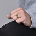 thumbnail image 6 of Xinyolin Cuban Link Hip Hop Men Women Cool Bright Luster Ring - Jewelry Gifts, 6 of 8