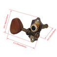 thumbnail image 4 of Clavijas de afinación para guitarra Yibuy Vintage Acoustic 3R3L, aleación de bronce, 4 of 6
