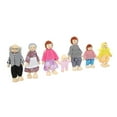 thumbnail image 1 of Figuras De Juego De Simulación Familiar, Dulce Sonrisa, Casa De Muñecas De Madera Pulida A Mano, Simulación Familiar, 7 Muñecas, Diversión Confiable Para Casa De Muñecas 1:12, 1 of 7