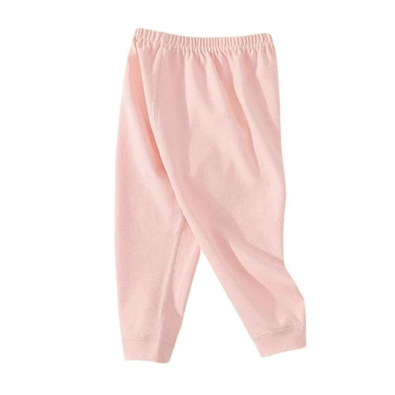LIaqionyy Toddler Girls Jogger Pants with Pockets Kids Cotton Elastic Waist Casual Activewear Sweatpants