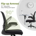 thumbnail image 6 of PayLessHere Home Office Chair，Lumbar Support & Flip-up Armrest for Mesh Swivel Backrest Chair,Black, 6 of 7
