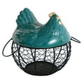 thumbnail image 2 of Cesta para huevos, contenedor de huevos de cocina para huevos frescos, cesta de huevos de estilo rústico. Negro con punto pequeño, 2 of 9