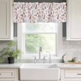thumbnail image 3 of Pink Bunny Floral Easter Rod Pocket Curtain Valance, Elegant Pastoral Spring Floral Rabbits Farmhouse Window Valance for Living Room, Bedroom, Kitchen 54"W x 18"L, 3 of 9