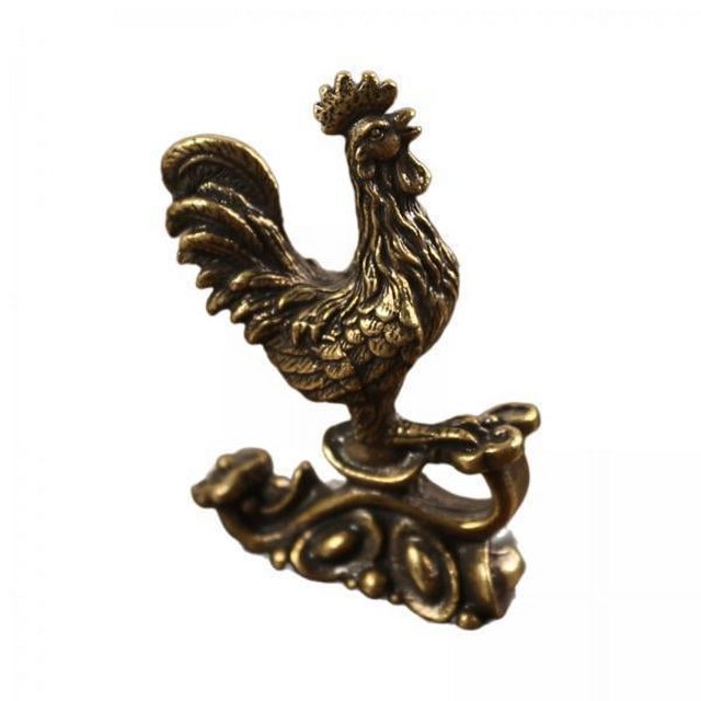 3xEstatuilla De Pollo Estatua De Gallo De Cobre Chino Para Tienda Hotel Aniversarios Color Cobre