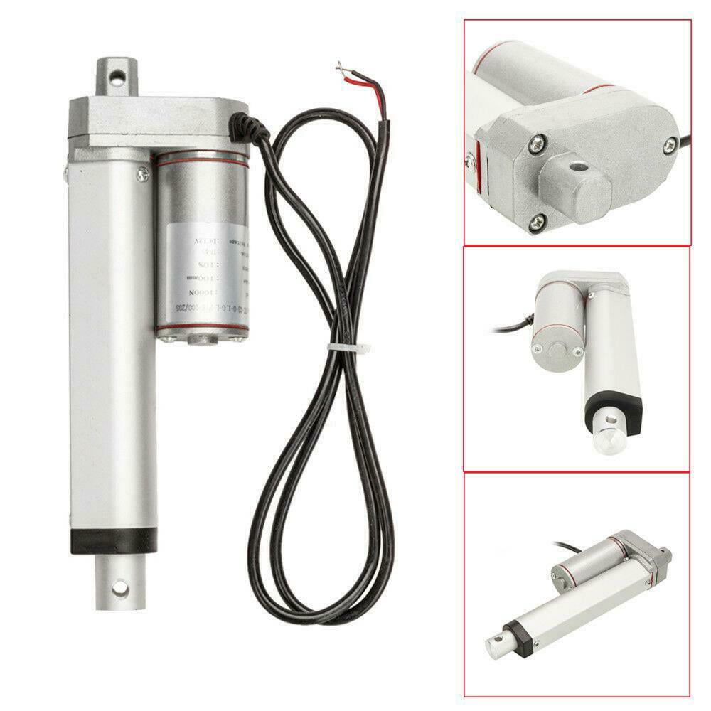 4" Inch Linear Actuator Stroke 250 Pound Max Lift 12V Volt DC Electric Motor 