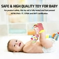 thumbnail image 6 of 0-6 months old baby wrist bell, animal socks with sound, cotton monkey elephant pig dog shape socks, children Soft Arm Wrist Rattles Foot Finder Ankle Sock for Newborn Baby, 6 of 7