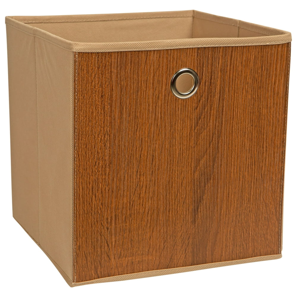 Simplify Faux Wood Storage Cube in Natural