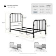 thumbnail image 4 of Furniture of America Wren Metal Bed, Twin Size, Black, 4 of 14