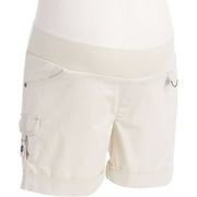 Maternity Demi-Panel Cuffed Utility Shorts
