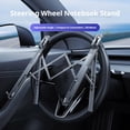 thumbnail image 2 of Adjustable Foldable Aluminum Laptop Riser, Portable Computer Holder Stand for Car Use, 2 of 8