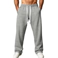 thumbnail image 2 of Joggers Ndbuld Men's Solid Color Casual Sports Elastic Waist Drawstring Pocket Fashionable Pants Gray L, 2 of 8