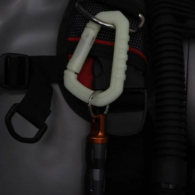 Mosquetón de buceo DYNWAVEMX Clip Llavero Hebilla Ganchos de seguridad en la oscuridad