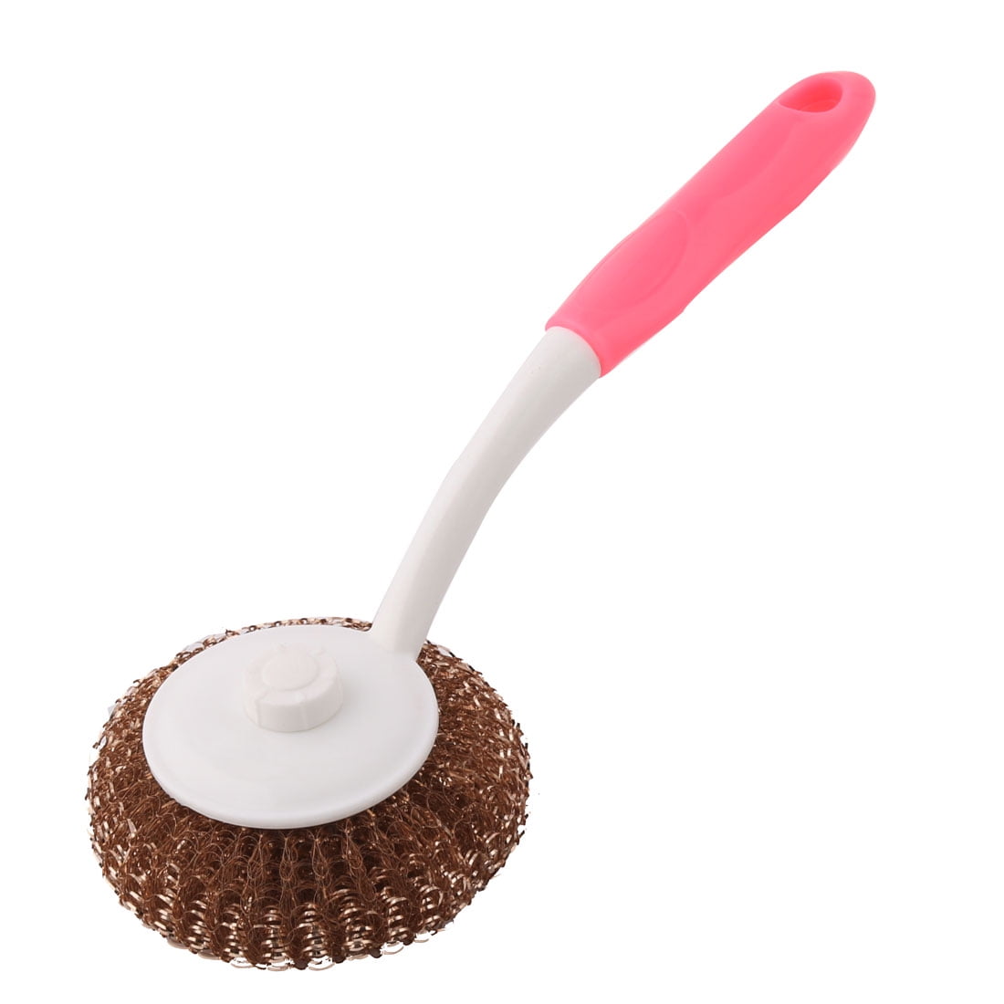 Home Kitchen Plastic Handle Steel Wire Cleaning Scourer Scrub Ball