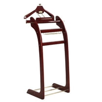 Vl16158 Windsor Signature Valet Dark Mahogany with Brass Hardware, Built in Tie Rack, Detachable Hanger for Easy Access