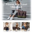 thumbnail image 5 of Tote Bag for Women - Rainbow Puppy Shoulder Bag - Large Utility Work Duffle Bag with Zipper Handbag for Travel, Work, Sprots, 5 of 5