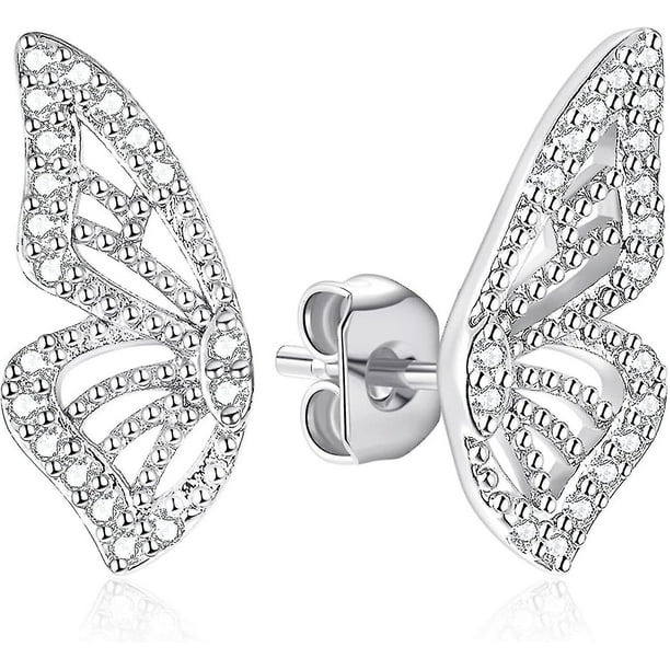 Pendientes de Wing (a p) 18k pendientes de clavos de tremella simulados, pendientes de Cartier para mujeres