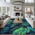 thumbnail image 4 of Area Rug 72×108in, Tropical Plants Monstera Leaves Floor Carpet Living Room Rug, Watercolor Green Foliage Non-Slip Welcome Mat Indoor Rugs for Bedroom Dining Room, 4 of 9