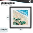 thumbnail image 4 of Stupell Industries Tropical Waikiki Beach Overview Black Framed Print Under Glass, 13 x 13, by Meredith Howse, 4 of 8