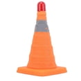 thumbnail image 4 of Cono de seguridad vial 30x19x19cm Cono de estacionamiento reflectante portátil plegable con luz de advertencia LED, 4 of 15
