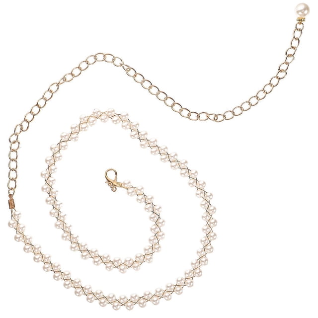 Pearl Waist Chain Pearl Belt Women Dress Pearl Belt Decorative Pearl Chain for Girl