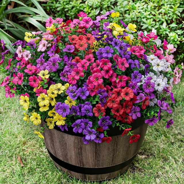 20 paquetes de flores artificiales Lonicy para decoración exterior