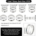 thumbnail image 4 of 21pcs 7 Size Blank Ring Stainless Steel Finger Ring Grooved Core Inlay Ring for Resin Round Empty Ring Blanks for Jewelry Making DIY, 4 of 9