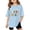 Blue, variant on XEGLSBU Girls T Shirts Pack Girls Casual Short Sleeve T Shirt Round Neck Graphic Print Loose Fit Tee for School Activities Spring Summer Purple Size 13-14 Years