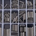 thumbnail image 4 of ZOUSSIQI 280Pcs Spring Pin, Stainless Steel Spring Tension Pins Set M1.5 M2 M2.5 M3 M4 M5 M6 M8 Spring Bars Link Pins with Box CA919-66458, 4 of 9