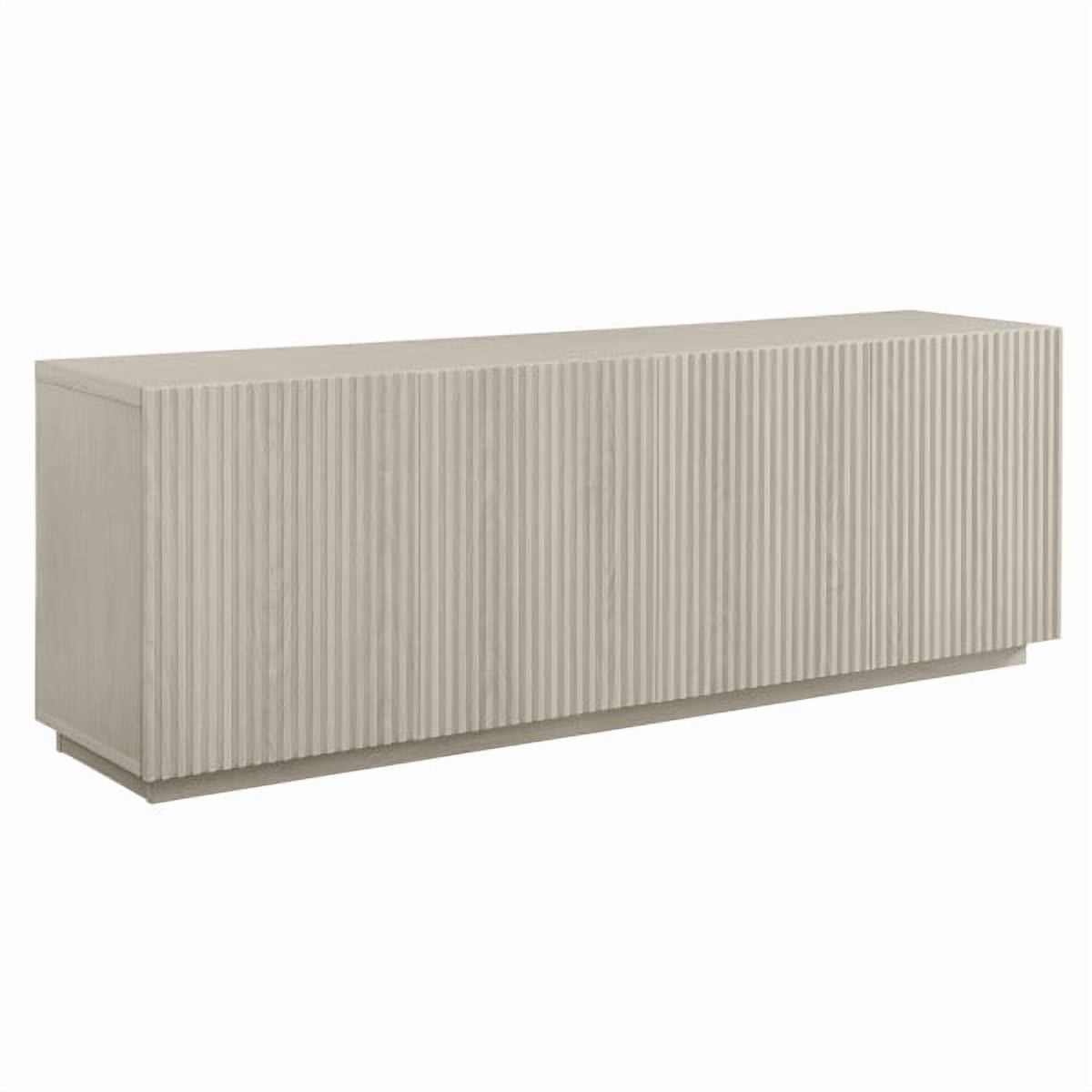 Tyler Rectangular Fluted TV Stand for TV's up to 78" in Alder White