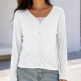 thumbnail image 2 of Womens Long Sleeve UV Sun Protection Shirts Button Down Open Front Tops Lightweight Cardigan for Daily&nbsp;Wear, 2 of 5