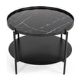 thumbnail image 2 of Limari Home Randal Modern Metal Coffee Table with Round Top in Black, 2 of 4