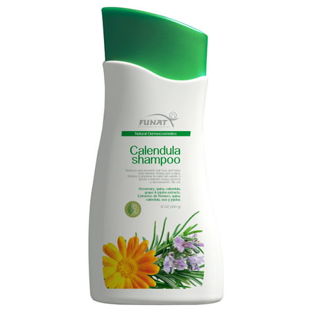 FUNAT All Natural Anti Dandruff Organic Hair Loss Shampoo 450Ml 15 Oz. | Calendula Shampoo para la Caida del