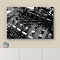thumbnail image 3 of HFDF Canvas Prt Wall Art Black & White DJ Mixg Board Close Up Music struments Photography Realism Decorative Concert Multicolor Scenic Fun Pop Art for Livg Room, Bedroom, Office - 18x12inch Framed, 3 of 5