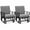 Grey, variant on Costway 2PCS Patio Rocking Chair with Cushion Heavy-Duty Metal Frame Smooth Glider Outdoor